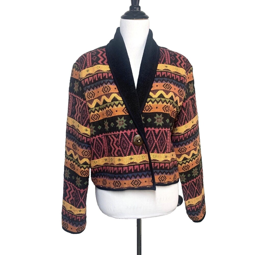 Vintage 90s New Identity Southwestern Tapestry Jacket M